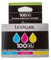 Lexmark 14N0850 100XL Tintenpatronen 3er-Pack, cyan/magenta/gelb