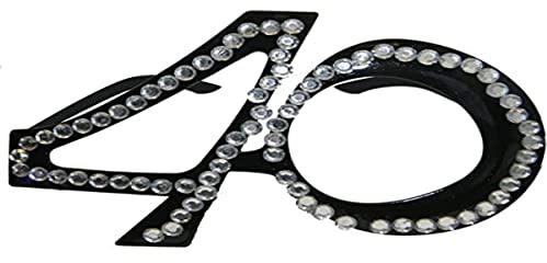 Occhiali con diamanti neri 40 anni