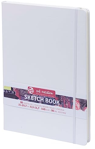 Talens Sketch Book Skizzenbuch DIN A4, 21x29.7cm, 140g/m², 80 Blatt, Weiß