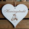 Schild Herz Pferd Spruch Hereingetrabt Holzschild Türschild 13 x 12 cm
