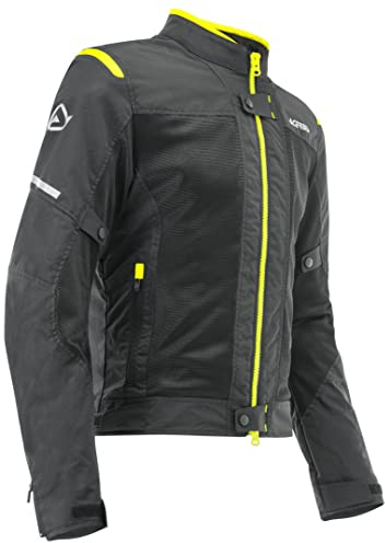 Acerbis Jacket Chaqueta Ramsey Vented, Negro/Neón/Amarillo, S para Hombre