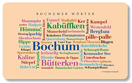 Frühstücksbrettchen Bochumer Wörter
