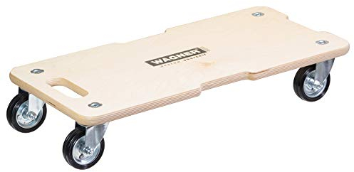Wagner Transporthilfe MM 1327 I 59 x 29 x 12 cm - Tragkraft 300 kg - ideal für Unhandliches, Geräte & Möbel I 3 Griffmulden I bestens beweglich I FSC®-Zertifiziert - 20132701