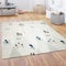 Paco Home Spielmatte Krabbelmatte Baby Kinder Matte Faltbar Abwischbar Wendbar Tier Motiv, Grösse:180x200 cm, Farbe:Weiß