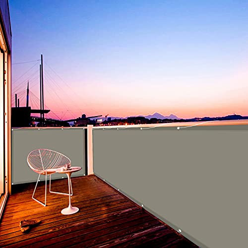 Goodming Brise-vue pour balcon, 65 x 750 cm, protection contre le vent, revêtement de balcon, léger et transparent, pour brise-vue, coupe-vent et protection solaire.