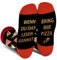 Lustige Pizza Socken Herren Papa Junge - Wenn Du Das Lesen Kannst Bring Mir Pizza - Bunte Männer Witzige Motiv Coole Bedrucken Socken - Ostern Geschenk Vatertag Weihnachten Strümpfe Geschenkideen