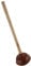 KAV Large Toilet Plunger Sink Drain Cleaner with Wooden Handle and Strong Rubber Suction Cup for Cleaning Bathroom, Shower, Fix Clogged Kitchen Sink - 40cm