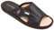 ESTRO Hausschuhe Herren Leder Herrenhausschuhe - Hausschuh Männer Pantoffel Pantoffeln Pantoletten Slipper Mann Verano (42 EU, Kakao)