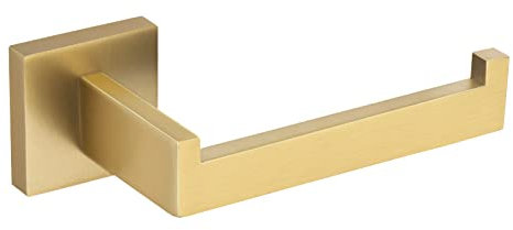 TNOMS Porte-rouleau de papier toilette mural en acier inoxydable doré