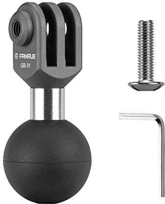FANAUE GB-01 Action Camera Universal Ball Adapter Interface 1 Ball Assembly,Compatible with GOPRO Hero 9/10/11 and Other Brands of Action Cameras