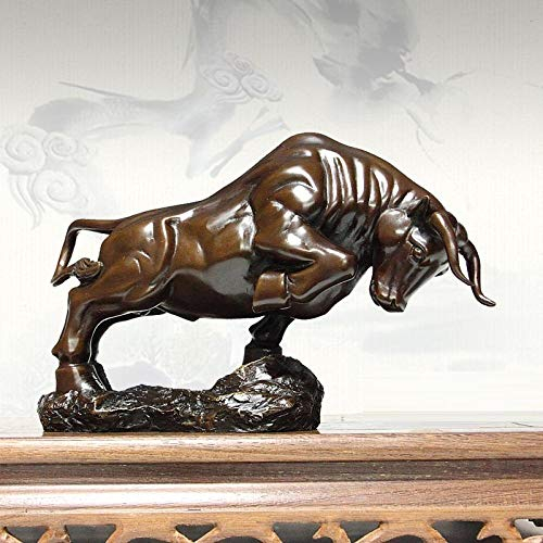 DERBUT Statue Ornament Skulptur Statue Statuen und Figuren Statue Ornament Lucky Copper Bull Statue Crafts Home Wohnzimmer Dekoration Dekoration