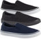 Mens Slip ON Canvas Flat Casual Boat Deck Plimsoll Espadrilles Casual Pumps Trainers Gym Shoes (Black Black, UK Footwear Size System, Adult, Men, Numeric, Medium, 9)