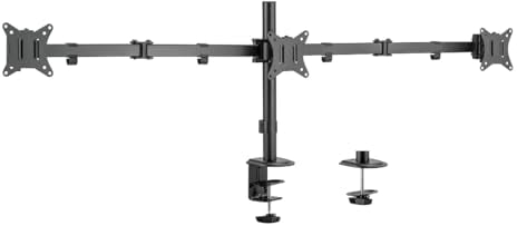LogiLink Monitorhalterung aus Aluminium für 3 Monitore (17–27), Armlänge: je 658 mm