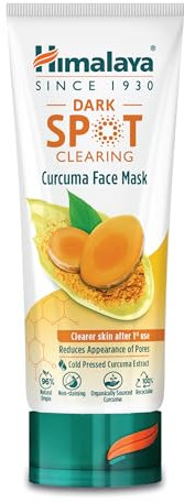 Himalaya Maschera alla curcuma per eliminare le macchie scure e ridurre visibilmente l'aspetto dei pori - 75ml, Confezione da 1