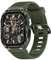 VISOOM TPU Watch Strap with Metal Case Compatible with Apple Watch Strap 45mm 44mm, Men Rugged Stainless Steel Protective Bumper Cover Replacement iWatch Bands for Series 9/8/SE/7/6/SE/5/4,Green&Black