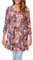 Enmain Tunica Manica Lunga Donna Magliette 3/4 Maniche Lunghe Bluse Elegante Stampata Casual Maglietta Collo Rotondo T-Shirt Viola S