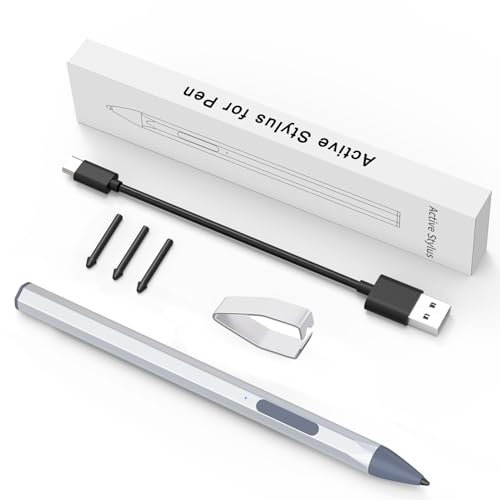 ASUS Stylus Pen for Transformer/Vivobook Flip/Notebook Touchscreen Laptop/Tablet - Rechargeable, 4096 Pressure Sensitivity, MPP 2.0 Tilt Pencil, Silver