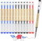 12 Stück Gelschreiber Schwarz, Gel Stift, Schnelltrocknende Kugelschreiber, Gelstifte Set, Gel Pen, Liquid Gel Ink, Tintenroller für Schulsachen, Schreiben, Geschäft - 3 Farben