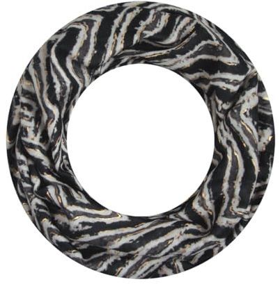 Majea Loop Schal Damen Schlauchschal Halstuch schmaler Loopschal (880050) (schwarz 13)