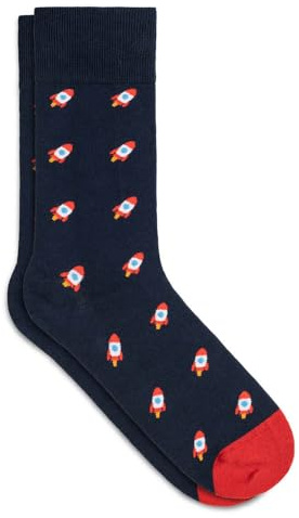 Bale® lustige Herrensocken Muster Raketen