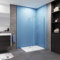 Huibathroom 1950x900mm Walk in Wet Room Shower Enclosure Screen Panel Easy Clean Glass Cubicle and 1500x760mm Tray