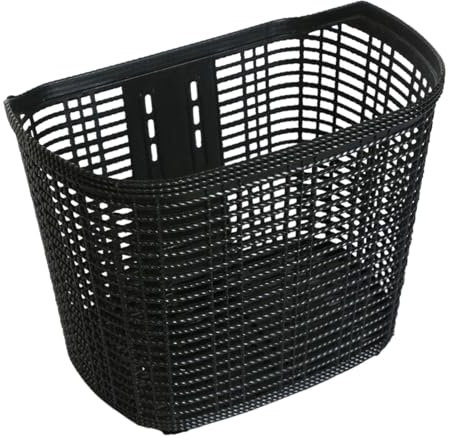 JISADER Fahrradkorb, Fahrrad-Vorderkorb für Gepäck, Pendeln, für Mountainbikes, Aufbewahrungskorb mit großer Kapazität, Lenkerkorb, Schwarz