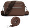RQJZ 25x20cm Umhängetasche Damen Klein Crossbody Bag Stylish Vegan Leder Schultertaschen Hobo bag Handtasche mit Breitem Gurt für Alltag TerraBraun