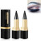 2 Stück Eyeliner Stift,Kajalstift Schwarz,Matte Schnell Trocknender Eyeliner,creme eyeliner,Waterproof Gel Eyeliner für Ein Alltägliches Lang Anhaltendes Augen Make up (Schwarz)