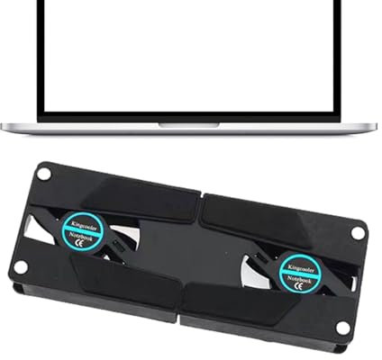 Almohadilla de refrigeración plegable para laptop, 2 ventiladores, almohadilla de refrigeración para laptop, enfriador de ventilador plegable portátil, almohadilla de refrigeración antideslizante con