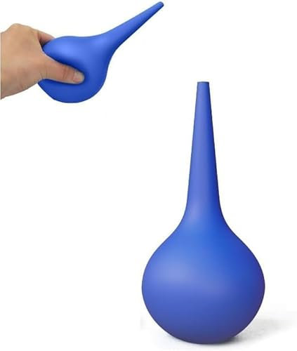 Rubber Suction Ear Syringe Bulb - Hand Squeeze Earwax Remover and Washing Tool - Vacuum Cleaning Ball for Ear and Nose Care