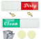 Non-Scratch Heavy Duty Sliding Dishwasher Sign - Dirty/Clean Indicator