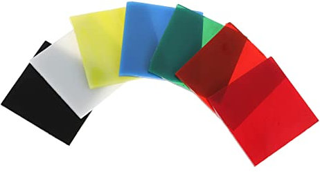 BELLIFFY 7stücke Teiliges Buntes Mikrowellen-glasfusing Quadratische Dekogläser Leichte Kompakte Schmelzplatten Für Diy Schmuck Kunsthandwerk Lebendige Farbscheiben Zum Basteln Und Verziere