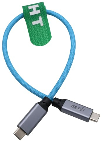 HangTon Schnellladekabel USB Typ C USB-C für Samsung SSD Blackmagic 4K Kamera ZCAM Ca-non R6II So-ny A7C FX3 Kamera MacBook iPhone15 Pro Laptop Monitor, geflochten 30cm
