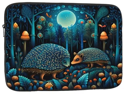 Blue Forest Igel Laptop Sleeve 10 Zoll Stoßfest Schutzhülle Notebook Hülle Tablet Aktentasche Tragetasche Schwarz 10 Zoll