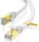 VOIETOLT Cat8 Lan Kabel 3 meter, 40Gbps/2000MHz Flach Schirmung Hochgeschwindigkeit Netzwerkkabel, STP RJ45 Gigabit Cat-8 Ethernet Kabel für PS4/5, für Modem, für Router - weiß