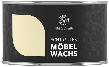 Lignocolor Möbelwachs (Transparent, 375 ml) | natürlicher Schutz für Holz & Möbel | ideal für unbehandelte und gestrichene Holzoberflächen