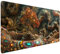 Schreibtischunterlage, Mauspad mit Leder und Rutschfester Wildleder, Mousepad Multifunktionales Mousepad Laptop Schreibunterlage, Tisch-Schutz Unterlage für Büro/Home 700x300x3mm, Gelb Anlage 2-3