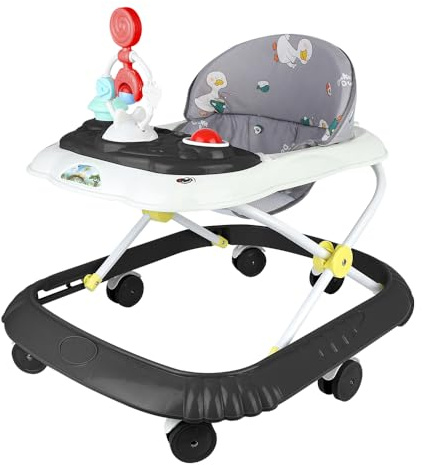 OHMG Babywalker Lauflernwagen, 5 in 1, Lauflernwagen, Wippfunktion, Babywippe mit Rollen, Licht, Musik, Spielplatz, Esstisch, Lauflerner, faltbar