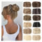 Echthaar-Dutts, Pferdeschwanz, Haarteil, brasilianisches Haar, Scrunchies, Hochsteckfrisuren, Donut-Chignon, Haarverlängerungen(12H24)