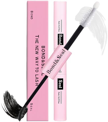 Lash Bond and Seal, 2-in-1 Mascara & Eyelash Glue Kit, Waterproof Extension Glue for DIY Lashes, Super Strong Hold Adhesive for Sensitive Eyes