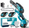 4000mAh Mini Chainsaw Cordless 6 Inch, 2025 Powerful Electric Battery Life of 80-100 Minutes Chainsaw with 2 Chain and Guide Bar,Security Lock, Wood/Tree Saw for Garden Tree Trimming