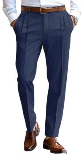 Oanviso Hommes Chino Pantalon Slim Fit Élastique Mode Pantalons Casual Stretch Pant Doux Business Droits Pants de Costume Coupe Ajustée