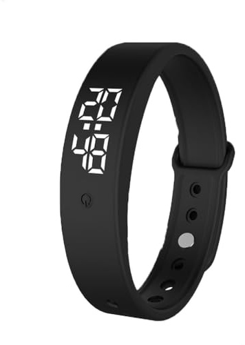 Vibrating Alarm Clock Watch for Heavy Sleepers, Silent Wake-Up Wristband with Vibration Alert, Smart Wristband for Deep Sleepers (Black)