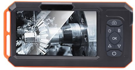 Aolidsive Industrielle Endoskopkamera, ABS-Material, 1080P HD-Doppelobjektiv, 5 Zoll Wasserdichte Inspektionskamera für Rohr- und Motorinspektionen