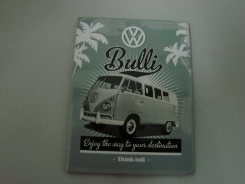 Nostalgic Art Magnet, Kraftmagnet mit Metalloberffläche, VW Retro Bulli, 8 x 6 x 0,2 cm