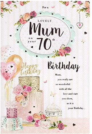 mum 70th birthday, Birthday Card