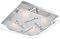 GLOBO Deckenlampe Deckenleuchte Kristallleuchte Wohnzimmerlampe Wohnzimmerleuchte, Chrom Glas Kristalle klar, LED 4W 1600Lm warmweiß, LxBxH 30x30x8,4cm