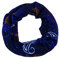 TigerTie Multifunktionstuch blau braun weiss Paisley ohne Naht - Tuch - Schal - Schlauchtuch