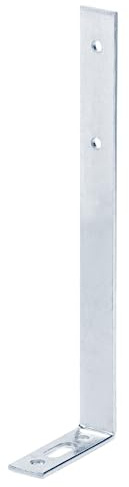 Alberts 334000 Gardinenwinkel | mit Langloch | galvanisch verzinkt, dickschichtpassiviert | 55 x 180 x 17 mm