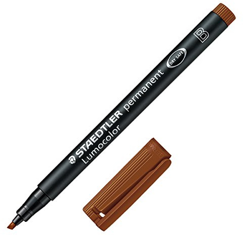 Staedtler Permanent Marker Permanent Marker – Braun 314–7 1pièce (S) (braun, schwarz, braun, Polypropylen, 2,5 mm, 1 Stück (S))